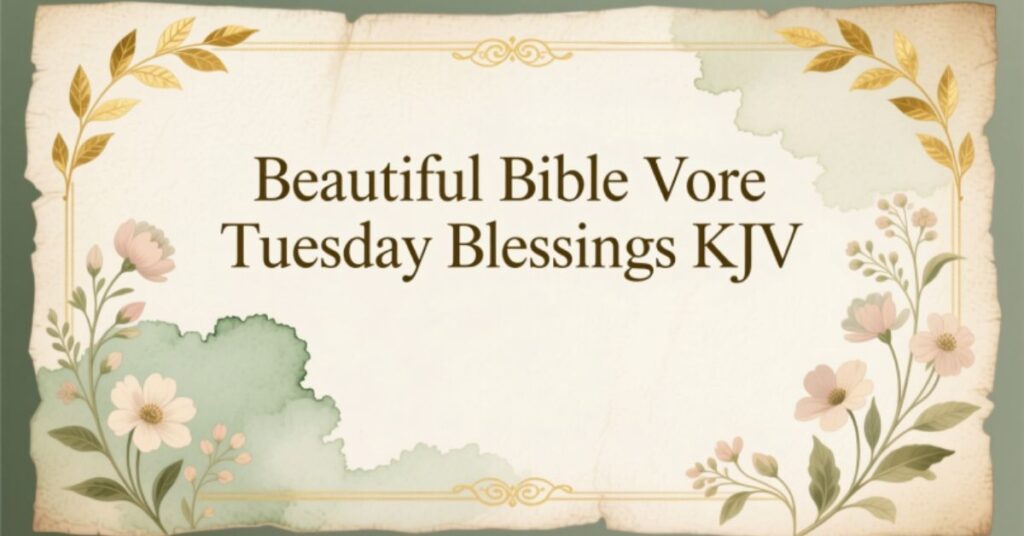 Beautiful Bible Verse Tuesday Blessings KJV