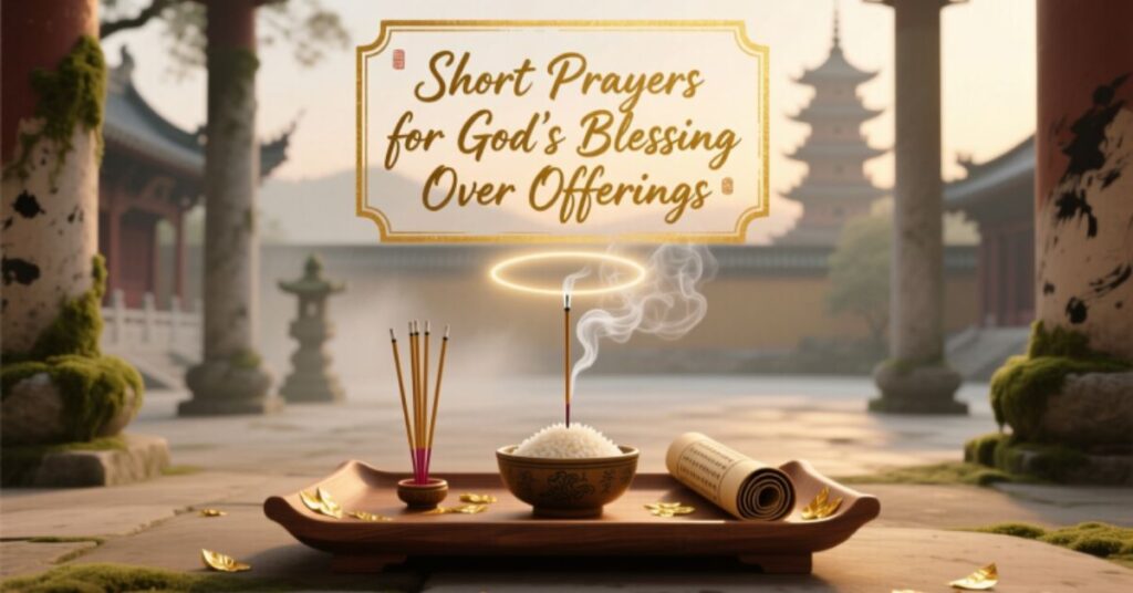 Short Prayers for God’s Blessing Over Offerings