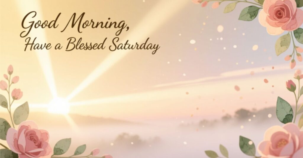 good morning have a blessed saturday