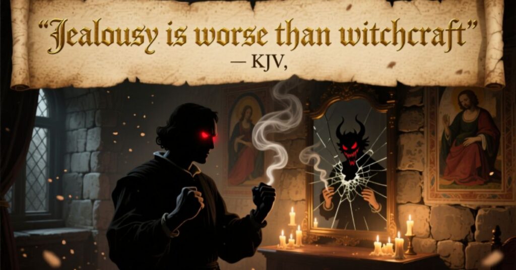 Jealousy is worse than witchcraft KJV
