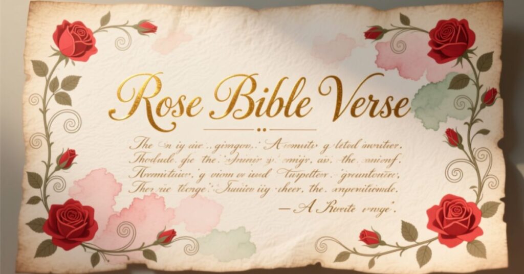 Red roses in the Bible