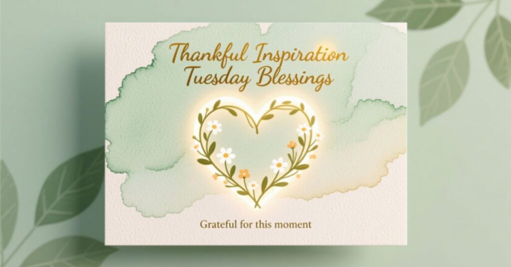 Thankful Inspiration Tuesday Blessings
