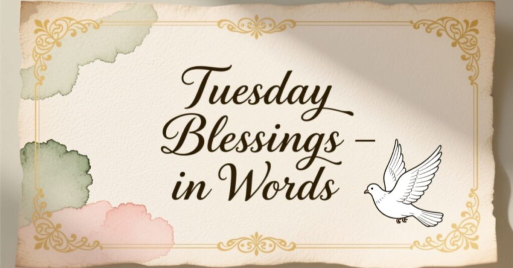 Tuesday Blessings in Words
