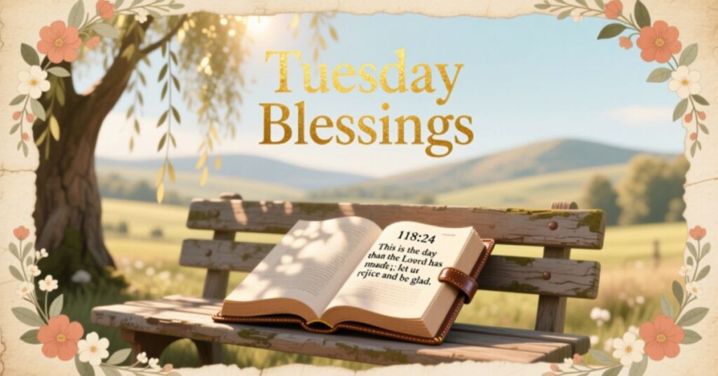 Tuesday Blessings With Bible Verse Image

