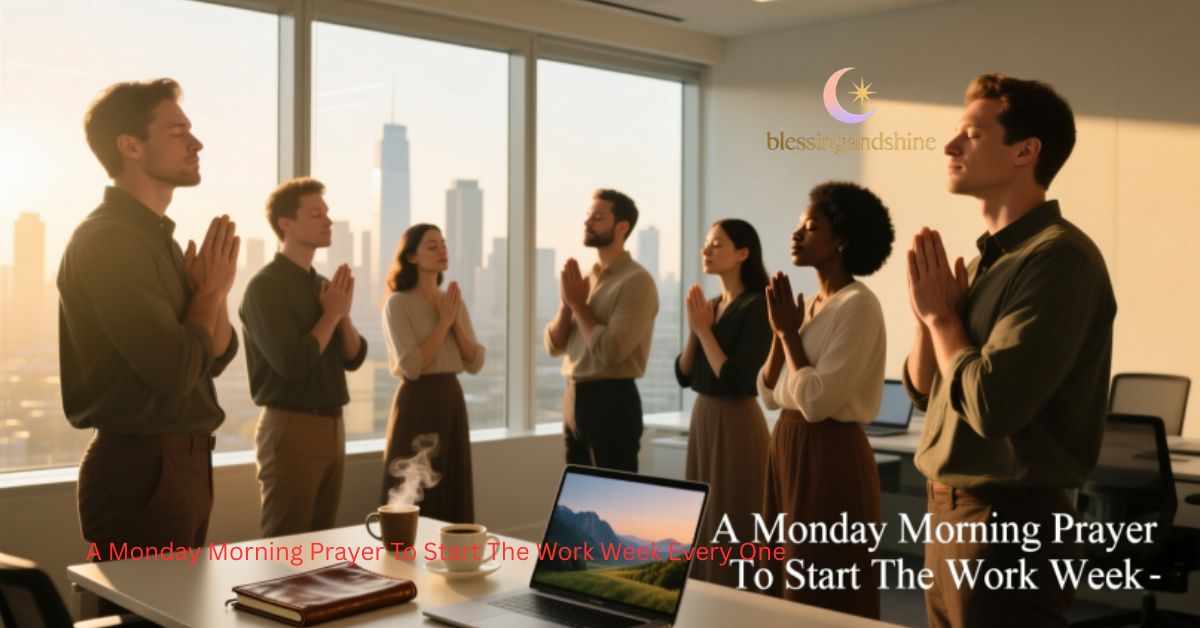 A Monday Morning Prayer To Start The Work Week Every One