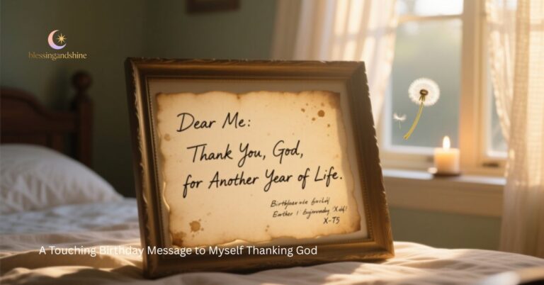 A Touching Birthday Message to Myself Thanking God