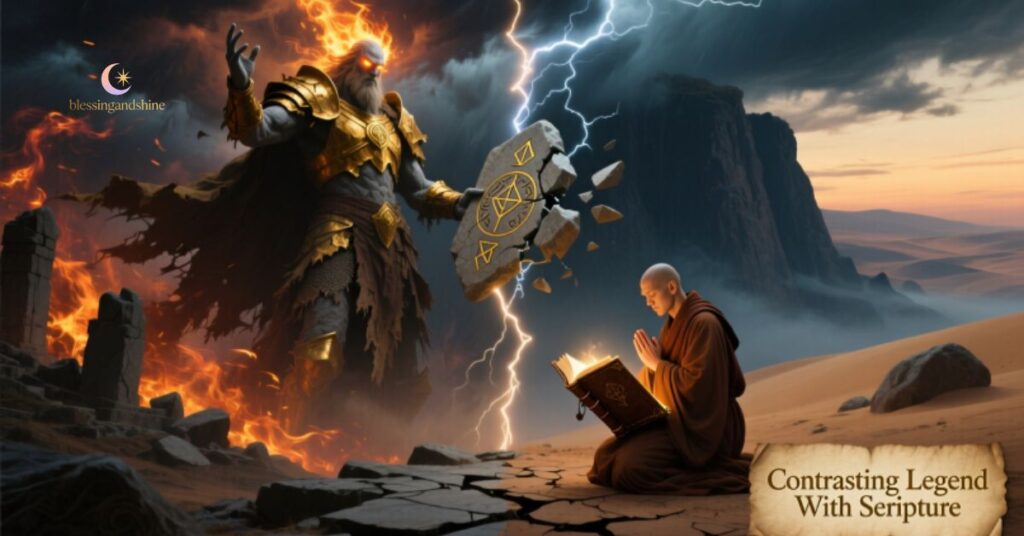 Contrasting Legend with Scripture