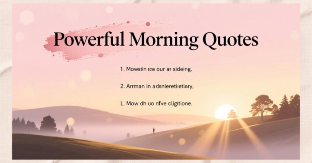 Powerful Morning Quotes