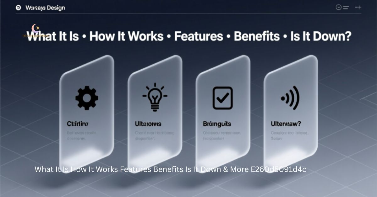 What It Is How It Works Features Benefits Is It Down & More E260d5091d4c