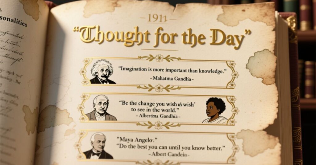 thought for the day by great personalities