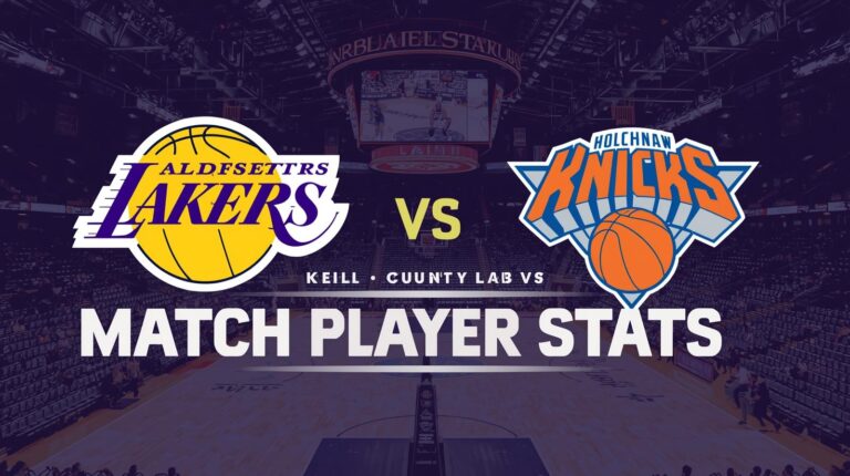 knicks vs lakers match player stats